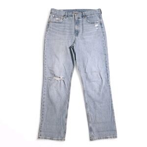 Gap Womens Sky High Straight Jeans Light Wash Blue Denim Womens Size 32 / 14